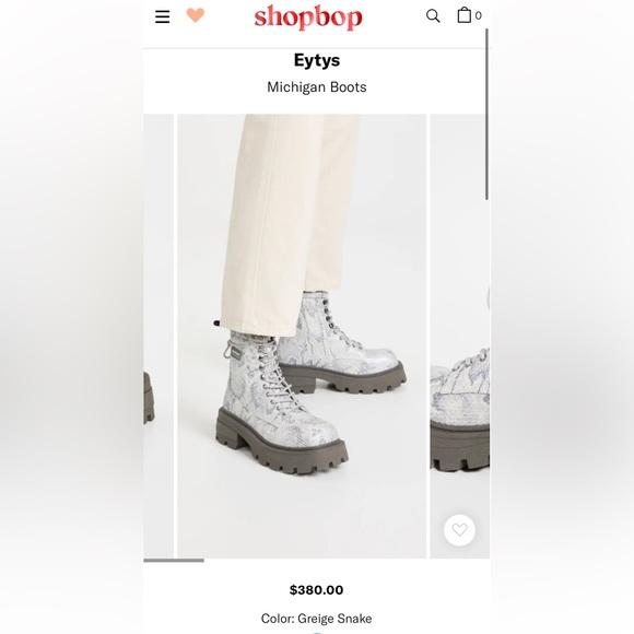 Snake embossed leather Boots NEW - Picture 3 of 10